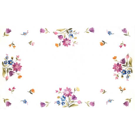 Lot de 2 napperons non bordés - cb coton blanc