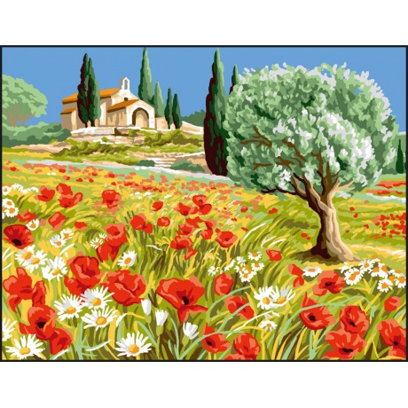 Canevas Luc antique 50/65 - Les coquelicots