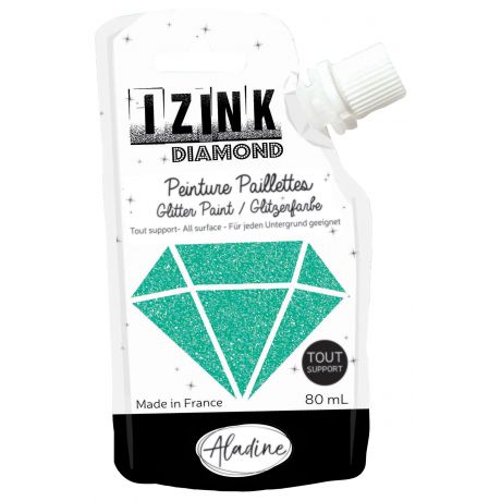 Izink diamond peinture paillette turquoise 80ml