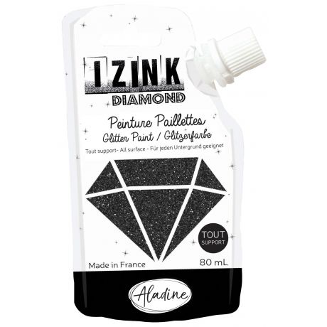 Izink diamond peinture paillette noir 80ml