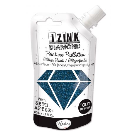 Izink diamond peinture paillette bleu 80 ml