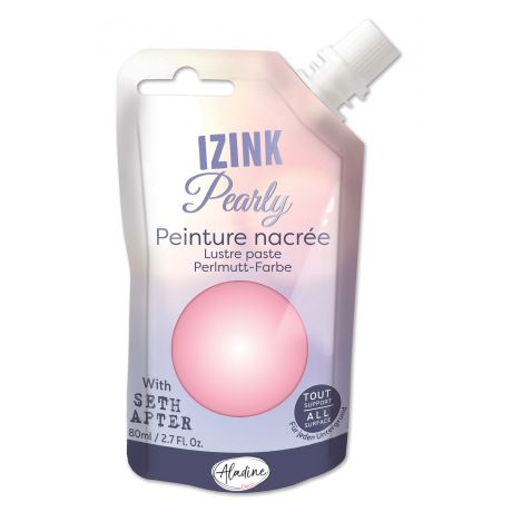 Izink pearly peinture nacre rose pastel