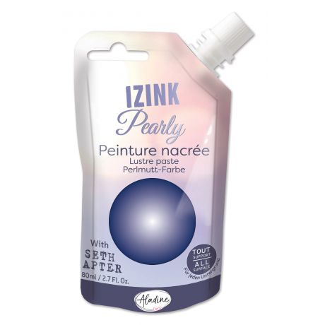 Izink pearly peinture nacre bleu roy