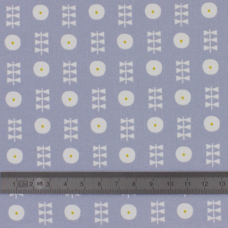 Tissu Dashwood coton bloom bleu gris 110cm-metre