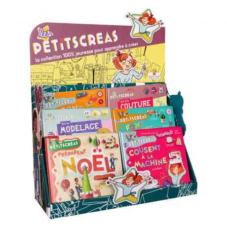 Pr�sentoir 18 livres Les Petits Cr�as 6 x 3 livres