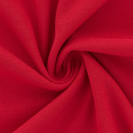 Tissu jersey pais - bord cte rouge