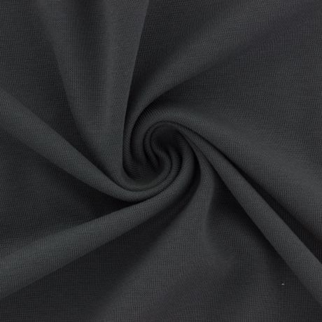 Tissu jersey pais - bord cte gris anthracite