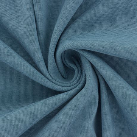 Tissu jersey pais - bord cte bleu gris