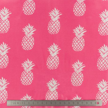 Tissu Fryett's enduit pineapple pink