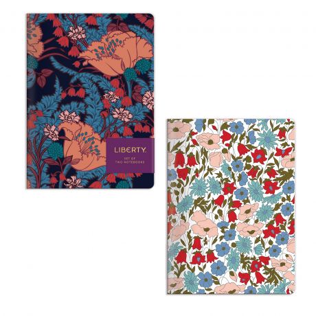 lot de 2 carnets Liberty floral