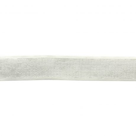 lastique lurex blanc argent 18 mm