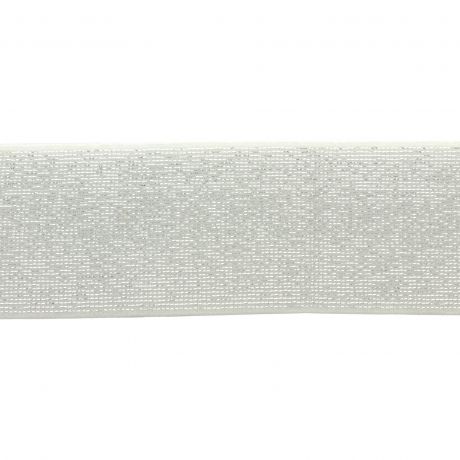 lastique lurex blanc argent 40 mm
