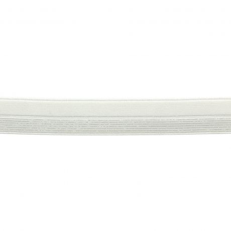 lastique lurex pr-pli blanc argent 17 mm