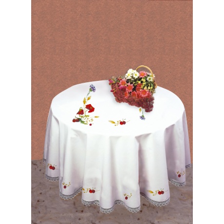 Nappe ronde 150cm sans dentelle