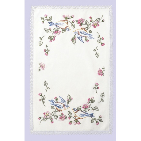 Napperon rectangulaire 45/90cm monté dentelle