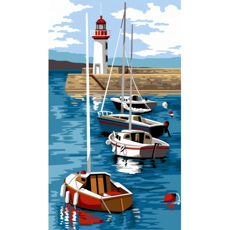 Canevas 45 x 65 cm - les amarres du phare