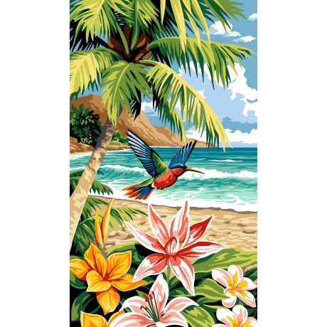 Canevas l��le aux colibris