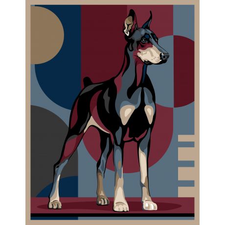 Canevas 65/80 -  dobermann
