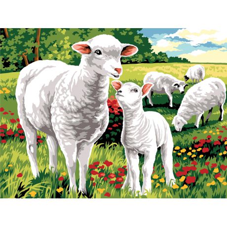 Canevas 30/40 - Moutons au champ