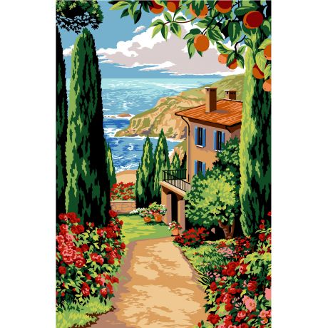 Canevas 75/110 - descente vers la mer