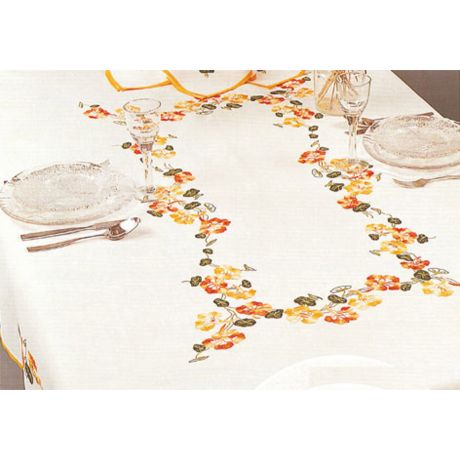 Nappe carre coton blanc 90/90 sans dentelle