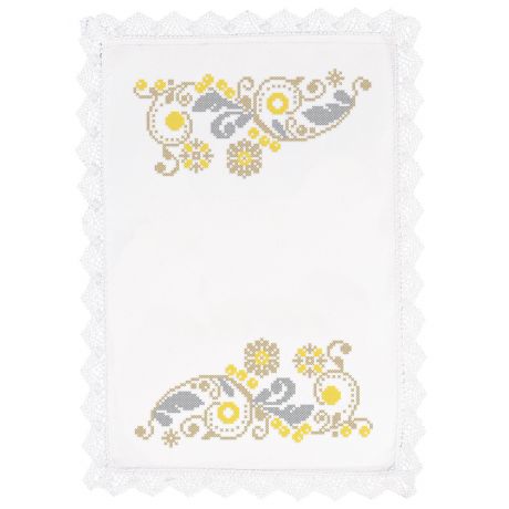 Nappe carre coton blanc 90/90 sans dentelle