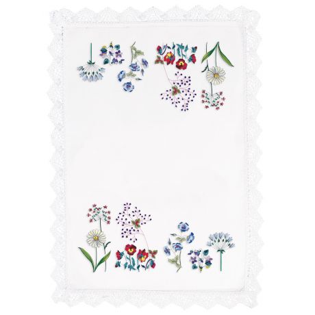 Nappe coton blanc ronde 90 cm sans dentelle