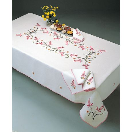 Nappe carre coton blanc 120/120 sans dentelle