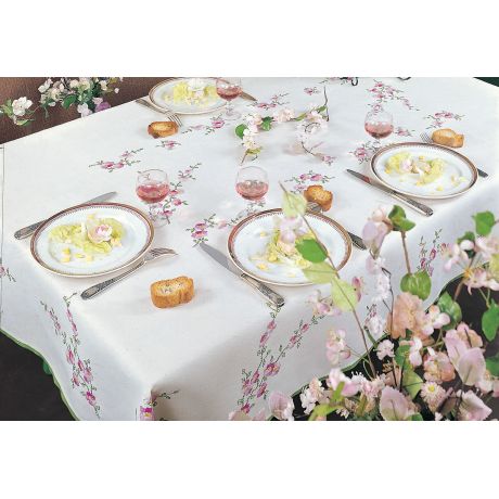 Nappe coton blanc 160 ronde