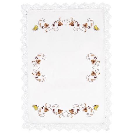 Nappe ovale coton blanc 140/200 sans dentelle