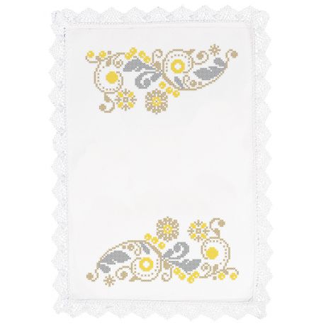 Nappe ovale coton blanc 140/200 sans dentelle