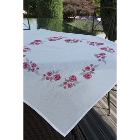 Serviette 46/46 coton blanc sans dentelle