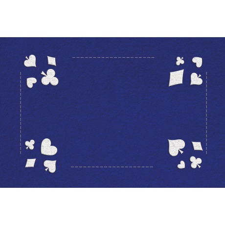 Kit tapis de Belote bleu