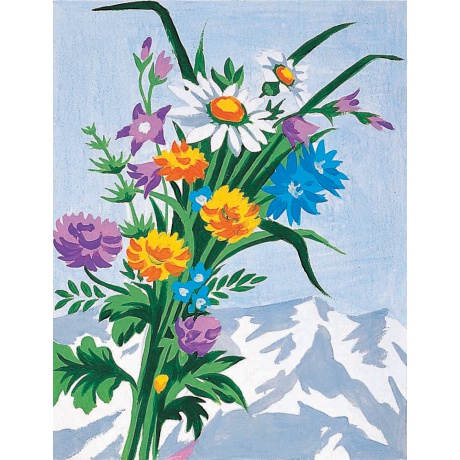 Kit canevas pnlope blanc - Bouquet d'alpage