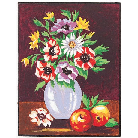 Kit canevas pnlope blanc - Vase de fleur