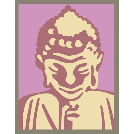 Kit canevas pnlope blanc - Bouddha