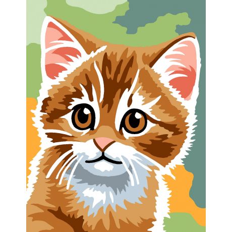 Kit canevas pnlope -chat roux