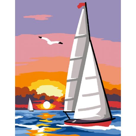 Kit canevas pnlope -bateau