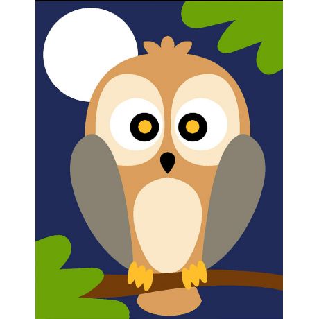 Kit canevas p�n�lope blanc - chouette