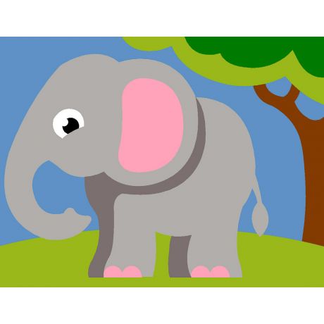 Kit canevas p�n�lope blanc - �l�phant