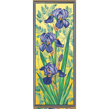 Canevas 25/60 - Les iris fleurs mauves