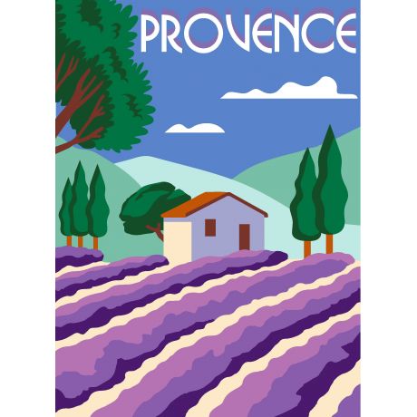 Canevas 30/40 - type affiche Provence
