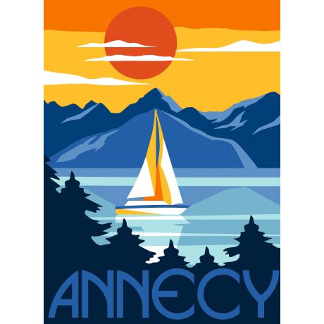 Canevas 30/40 - type affiche Annecy