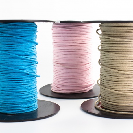 Cordon coton cir� 2mm marine