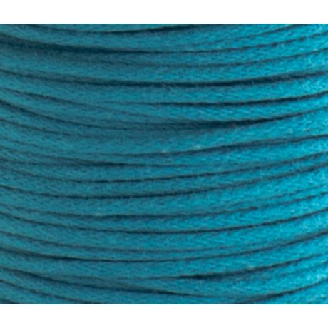 Cordon coton cir� 2mm turquoise