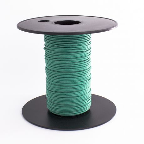 Cordon lacet coton cir� 1mm vert vif