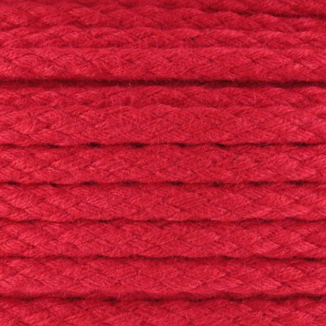 Cordon coton de 6mm rouge