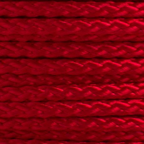 Cordon rayonne � 4 mm rouge