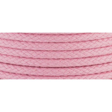 Cordon coton de 5,5mm rose