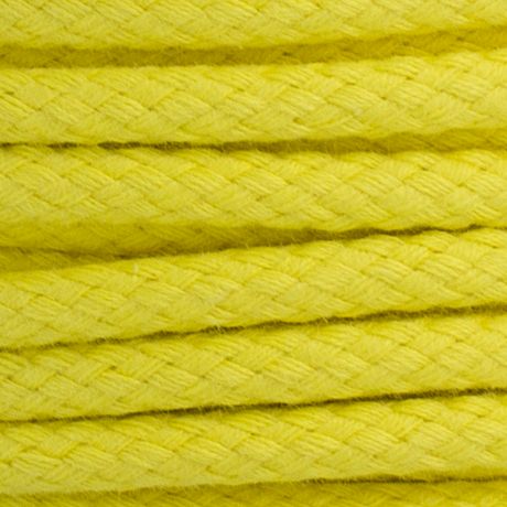 Cordon coton de 5,5mm jaune vif